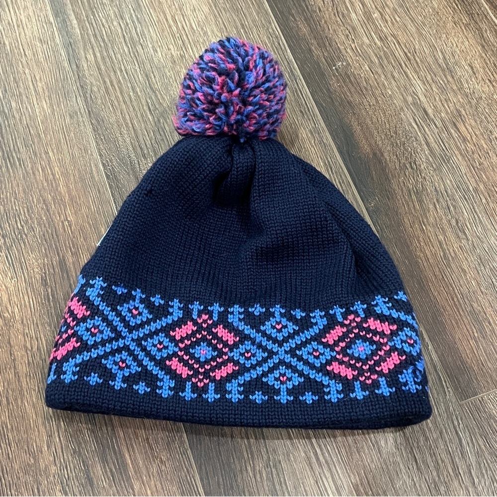 Vintage CB Sports Wool Beanie Stocking Cap Hat Pom Pom Sailboat Sailing